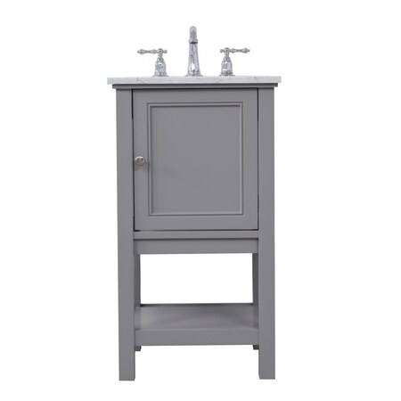 Elegant Decor 19 in. Metropolis Single Bathroom Vanity Set - Grey VF27019GR