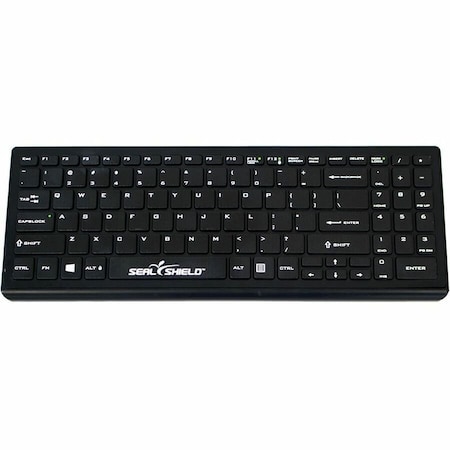 Sealshield Seal Shield Cleanwipe Pro Waterproof Keyboard - Cable Connectivity - USB Interface - Black SSKSV101PRO