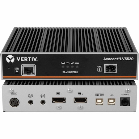 Vertiv AVOCENT LONGVIEW 5520 HIGH-PERFORMANCE KVM EXTENDER, TRANSMITTER, DUAL HEAD LV5520T-400