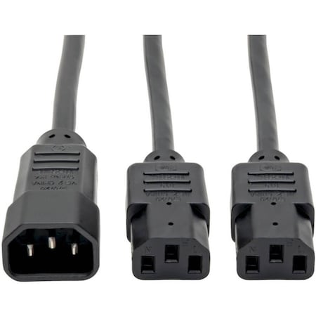 Tripp Lite Power Cord, C14 to C13, 10A, 18AWG, 6ft P004-006-2C13
