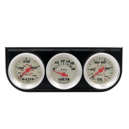 Equus 1 - 0.25 in. Analog Heavy Duty Triple Gauge Kit E20-8100