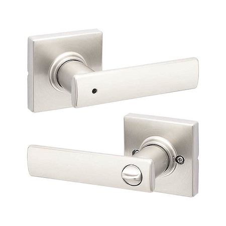 Kwikset Door Lever Lockset, 1 3/8-1 3/4" Thick 300BRNL-SQT-15-6AL-RCS