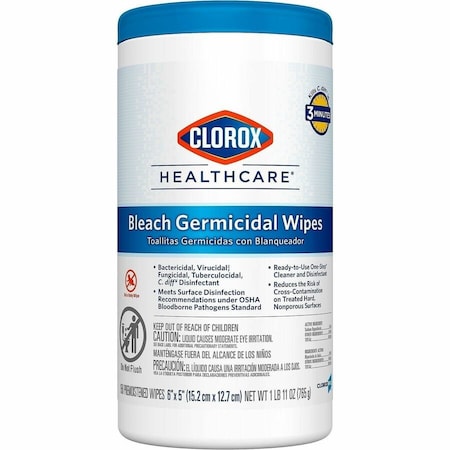 Clorox Germicidal Disinfecting Wipes, 6 x 5", 6 Pack, 150 Wipes/ Pack 30577