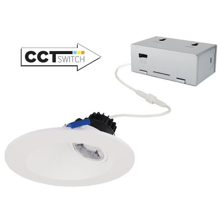 Elco Lighting 4in Square LED Recessed Downlights, 5-CCT Switch, Black ERT425CT5W