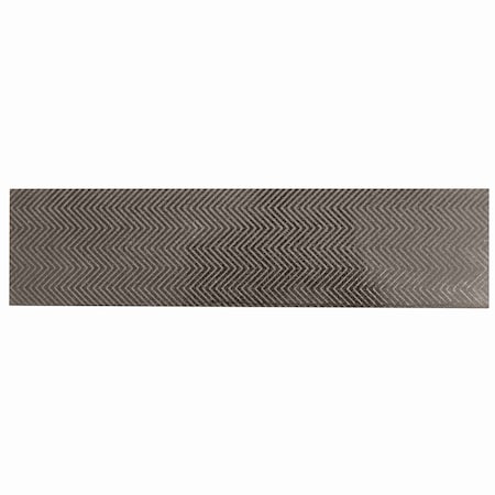 Apollo Tile Artisana 3x12 in. Eastern Black Textured Etched Chevron Elongated Subway Tile (5 sq ft/case) 20PK APLEFT8803BLA
