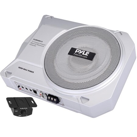 Pyle 10-Inch Low-Profile Amplified Subwoofer System PLMRSBA10