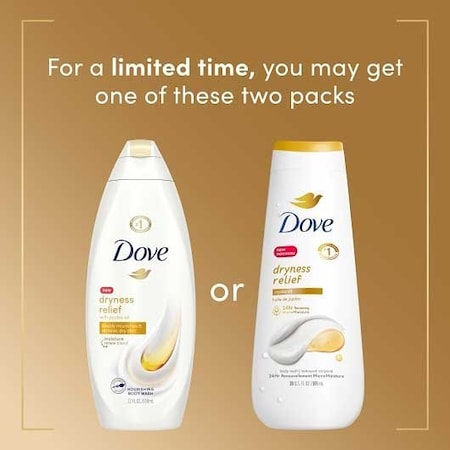 Dove Dry Oil Moisture Body Wash, 20 Fluid Ounce, 4PK 68634