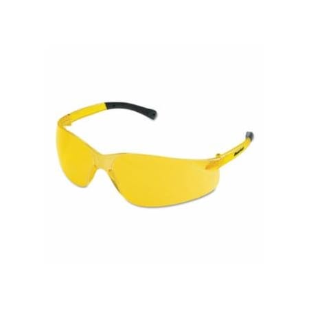 Mcr Safety BearKat BK1 Series Safety Glasses, Amber Lens, Duramass Scratch-Resistant, Amber Frame 135-BK114