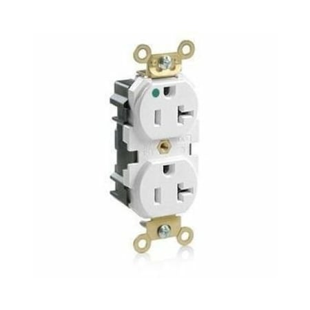 Leviton Lev-Lok Hospital Grade-MRI Duplex Receptacle, 20 Amp, 125 Volt MRI20-W