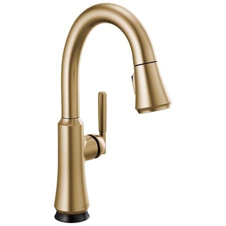 Delta Coranto Single Handle Pull-Down Bar/Prep Faucet With Touch2O Technology In Champagne Bronze 9979T-CZ-DST