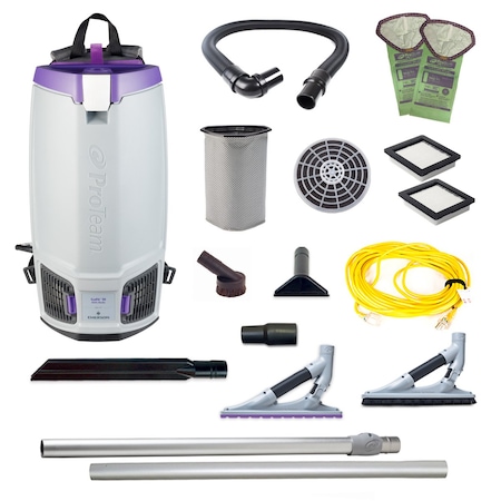 Proteam GoFit 10, 10 qt. Backpack Vacuum w/ ProBlade Hard Surface & Carpet Tool Kit 107691