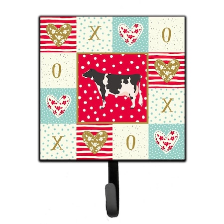 Carolines Treasures 4.25 x 1 x 7 in. Holstein Cow Love Leash or Key Holder CK5249SH4