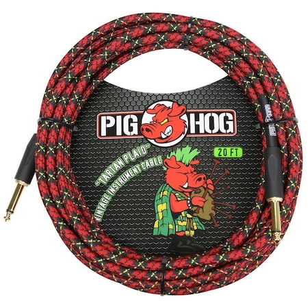 Pig Hog ''Tartan Plaid'' Instrument Cable, 20-Feet PCH20PL