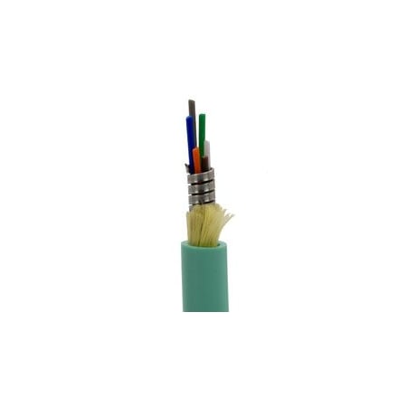 Cable Wholesale Armored Plenum 6 Strand Indoor Fiber Optic Distribution Cable, 10Gbit, OM4 50/125 21F2-406NF