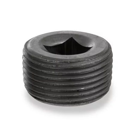 Usa Industrials Pipe Fittings - Black-Coated Malleable Iron - Class 150 - Square Socket Plug - 1in NPT Male ZUSA-PF-20505