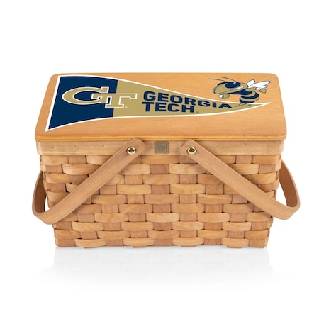 Picnic Time Family Of Brands NCAA Georgia Tech Yellow Jackets Poppy Personal Picnic Basket 124-00-299-194-0