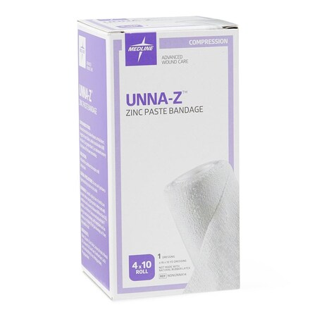 Medline Unna-Z Zinc Oxide Compression Bandage, 4in x 10 yd. NONUNNA14H