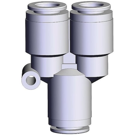 Smc Push-Fit Wye Fitting, White, Rigid KPU10-00