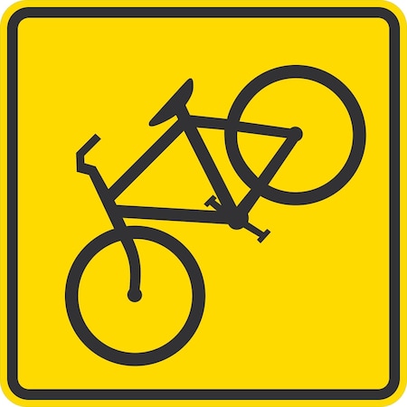 Lyle Bicycle Symbol Fe598 (M8831), 30x30, Diamond Grade, Yellow G-15093-DG_30x30