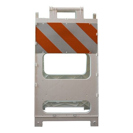 Plastx TrafficBarricade, White, 24-1/2inW 97-01-501-04