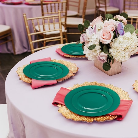 Smarty Had A Party Solid Green Holiday Round Plastic Dinnerware Value Set (120 Dinner Plates + 120 Salad Plates), 240PK 110GRVP-CASE