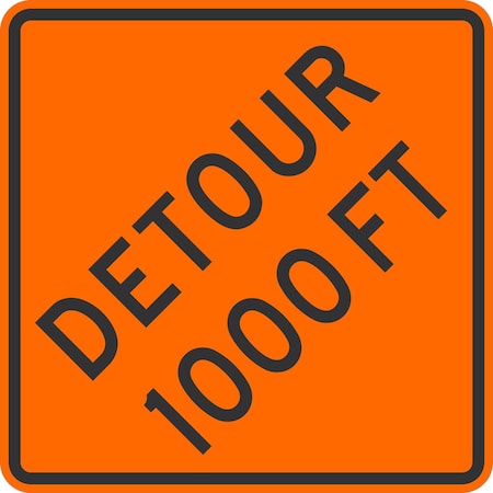 Lyle Detour 1000 ft, 36x36, High Intensity Prismatic, Orange G-16422-HI_36x36