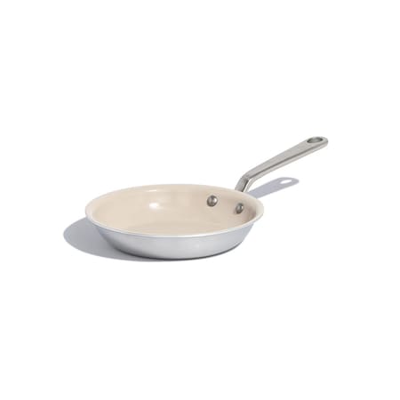Made In Cookware Ceramic/Stainless Steel Fry Pan 8 in. Silver/White 00810142774260