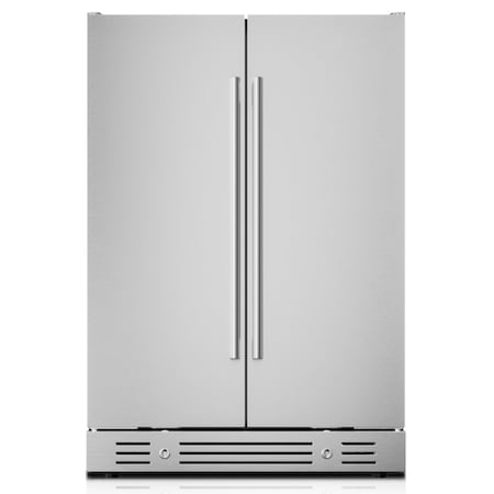 Yeego 24 Inch 60 Can & 20 Bottle Dual Zone Outdoor Wine and Beverage cooler YG-BC-116A2EQ(B)