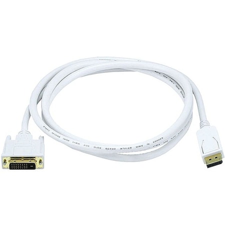 Monoprice CPU Cord, Displayport/DVI, 15ft, White 6017