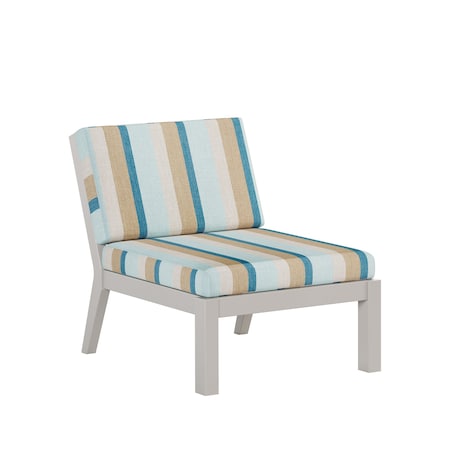 Polybird BREEZE DEEP SEAT SECTIONAL PIECE CENTER CHAIR       LIGHT GRAY POLYBIRD P103-LG-GAMI