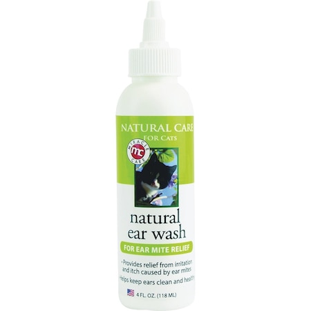 Miracle Care 4 Oz. Mite Relief Natural Ear Wash for Cats 424068