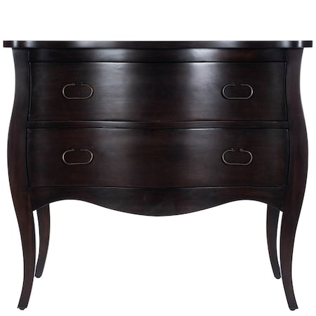 Homeroots 34" Brown Solid Wood Two Drawer Chest 389779