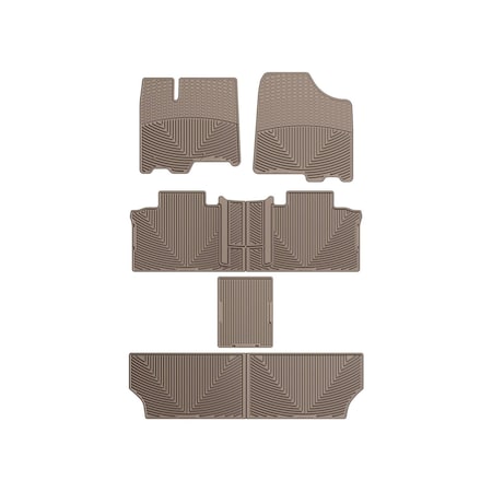 Weathertech Tan, Front, Rear, and Rear All Weather Floor Mats WTCT202244247245
