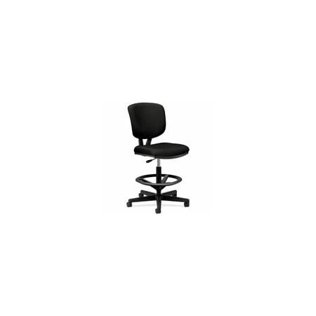 Hon Volt Task Stool - Black Seat Color - Fabric, Polyester, Wood Seat Material - Black Back Color - 5705GA10T
