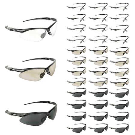 Malta Dynamics Safety Glasses, Assorted Lens, 36 PK SG1456-36