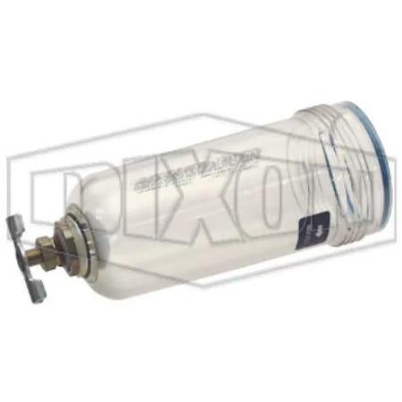 Dixon Filter Bowl with Manual drain, For Use with F08 Filter 3776-50