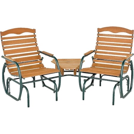 Seasonal Trends Glider Fin, 75-1/4 in W, 35-1/2 in D, 36-3/4 in H, 250 lb Seating, Bronze Frame CG-43Z