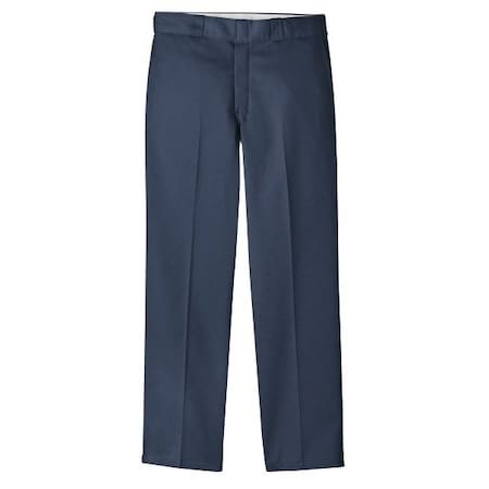 Dickies Men's Flex Work Pants, 33 in to 34 in, Navy, 65% Polyester/35% Cotton P874NV 33 34