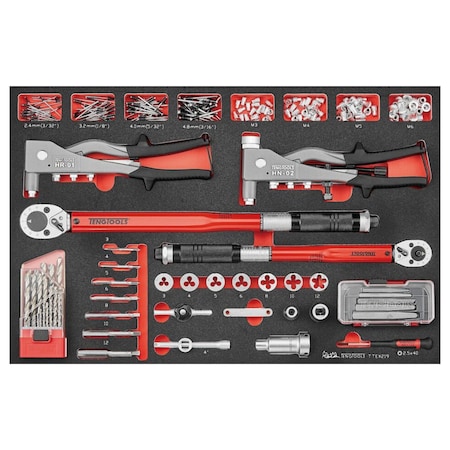 Teng Tools 219 Piece Automotive, Manufacturing & Maintenance EVA Foam Tool Set - TTEX219