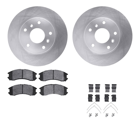Dynamic Friction Co DFC Brake Rotor with 5000 Brake Pads and Hardware Kit 6512-80115