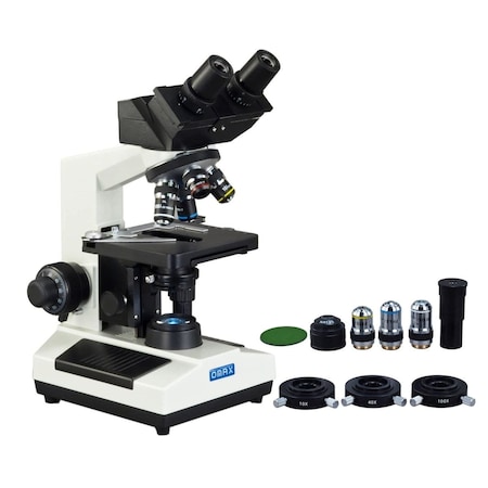 Amscope 40X-2000X 3MP Digital Integrated Microscope with LED Illumination + 3-lens Phase-contrast Kit MD827S30L-PHD