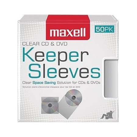 Maxell Clear CD Keepers, 50PK 190150
