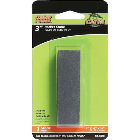 Gator 6050 Pocket Sharpening Stone, 3 in L, 78 in W, 38 in Thick, CoarseMedium 6050GA