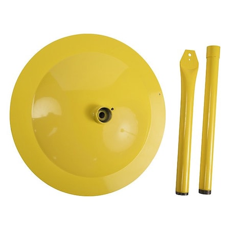 Jan Fan PedestalBase, Yellow, SS, 54inD, 2inW JF-2PPF-Y