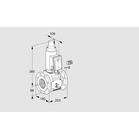 Honeywell Kromschroder Gas Solenoid Valve - VAS-VCS, Auto Shut-Off, 500 mbar, IP65, EN 161 KS88204539