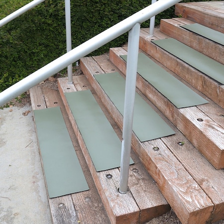 Rubber-Cal Step Mat, Rubber, Light Brown, 10 in W x 36 in L, 0.197 in Thick 10-104-033-LTBR-6pk