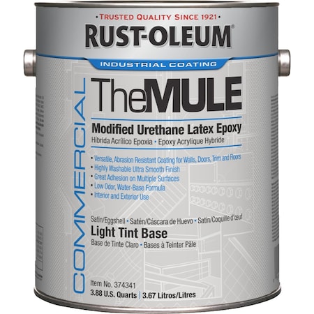 Rust-Oleum The MULE Lt Tnt Base, Satin, Oneida White 374341T
