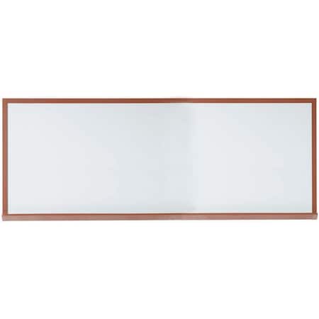 Aarco Architectural High Performance White Porcelain Markerboard w/ Wood Grained Aluminum Trim 420OD48120