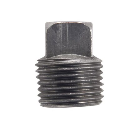 Billco 753288000407 0.50 in. Steel Square Head Plug - Black, 5PK 43950