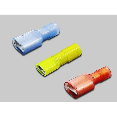 Nichifu Fully Insulated Disconnect Terminals, Male, AWG 18-16 TMEN 630809-MA-RCL